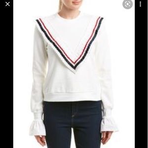 NEW English Factory Ruffle Sweatshirt